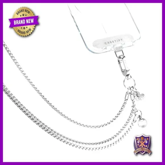 Metal Heart Crossbody Strap Adjustable Phone Case Accessory Chic Minimal Y2K - Picture 2 of 3